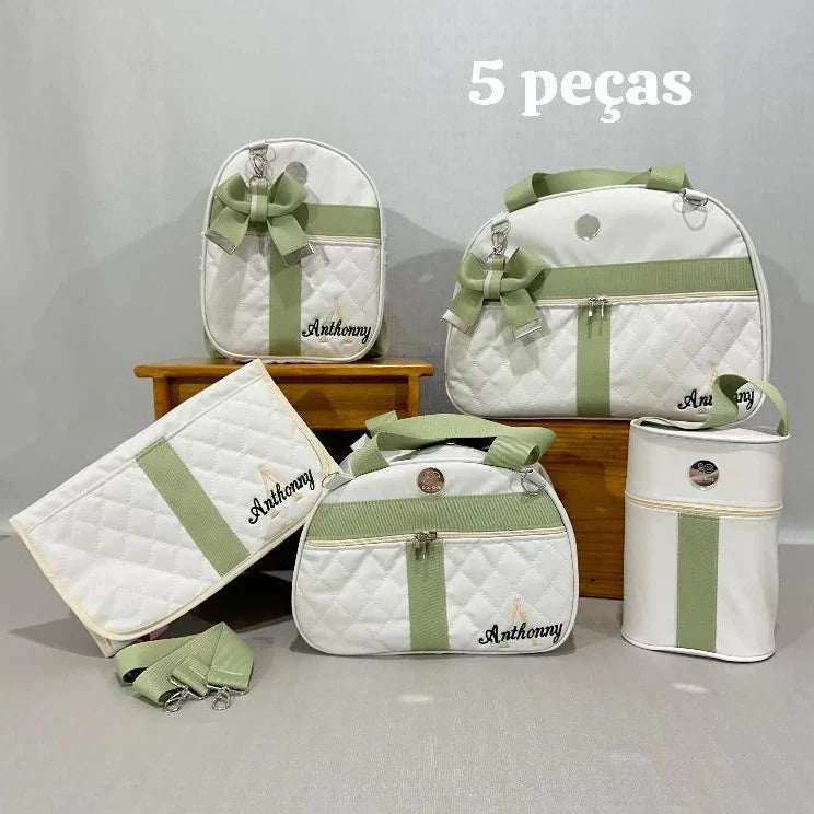 Conjunto de bolsas maternidade afeto personalizadas - Hara Bela